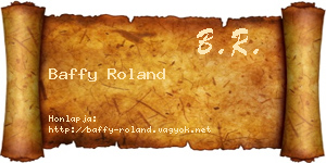 Baffy Roland névjegykártya
